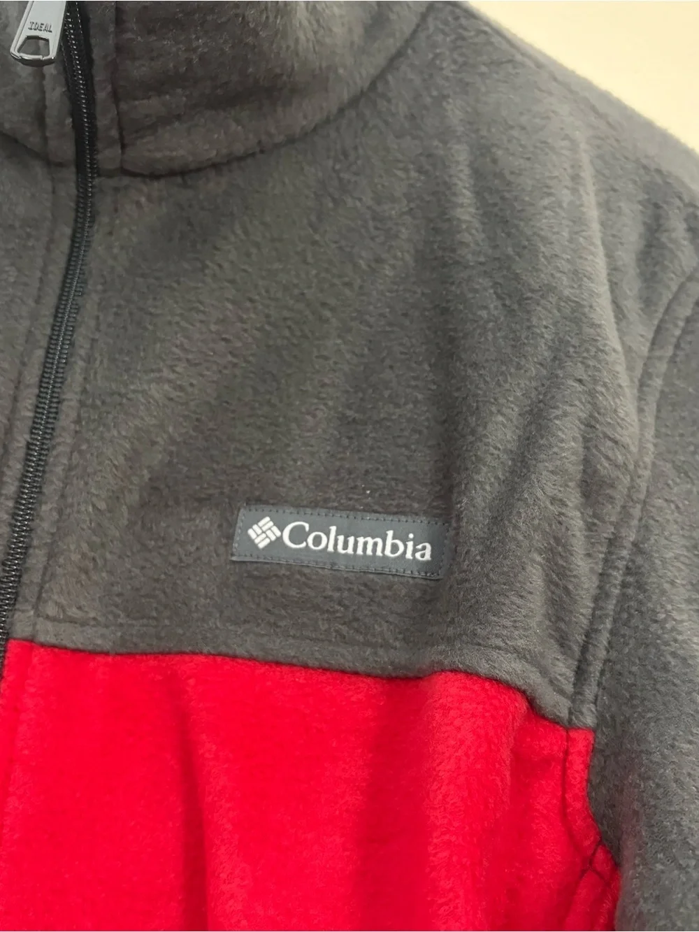 Columbia Steens Mountain Full Zip 2.0 fleece jacket men’s M red gray